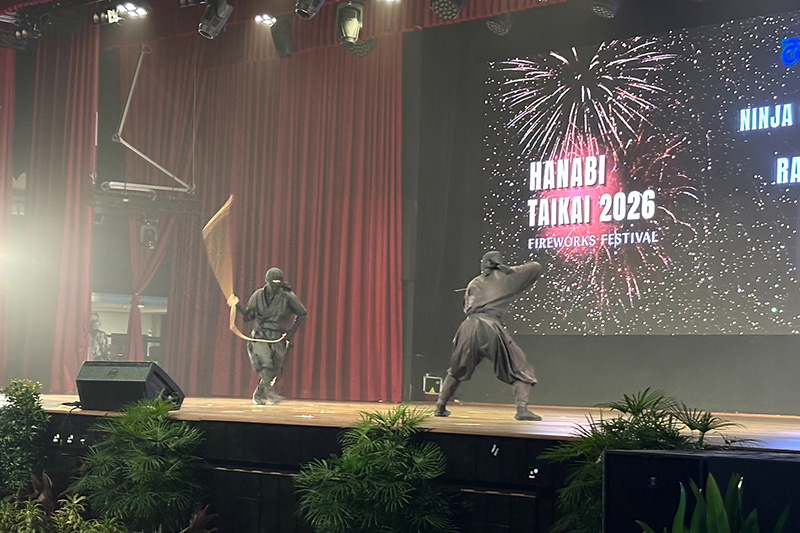マレーシア「マラヤ大学花火大会2026」忍者ショー